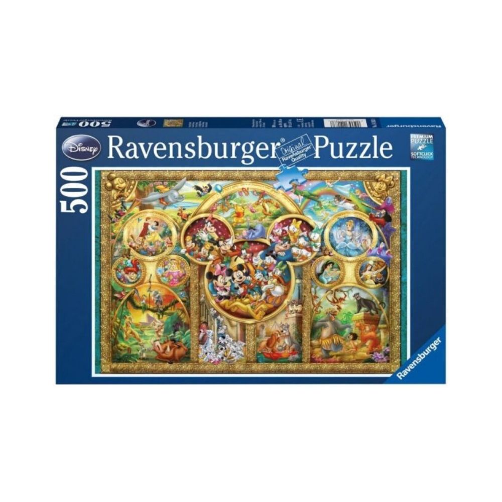 PUZZLE FAMILIA DISNEY, 500 PIESE - RAVENSBURGER (RVSPA14183) - Libelula Vesela - Jucarii
