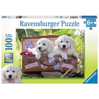 PUZZLE CATEI IN VALIZA, 100 PIESE - RAVENSBURGER (RVSPC10538) - Libelula Vesela - Jucarii