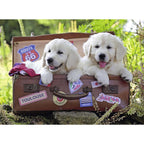 PUZZLE CATEI IN VALIZA, 100 PIESE - RAVENSBURGER (RVSPC10538) - Libelula Vesela - Jucarii