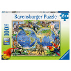 PUZZLE ANIMALELE LUMII, 100 PIESE - RAVENSBURGER (RVSPC10540) - Libelula Vesela - Jucarii