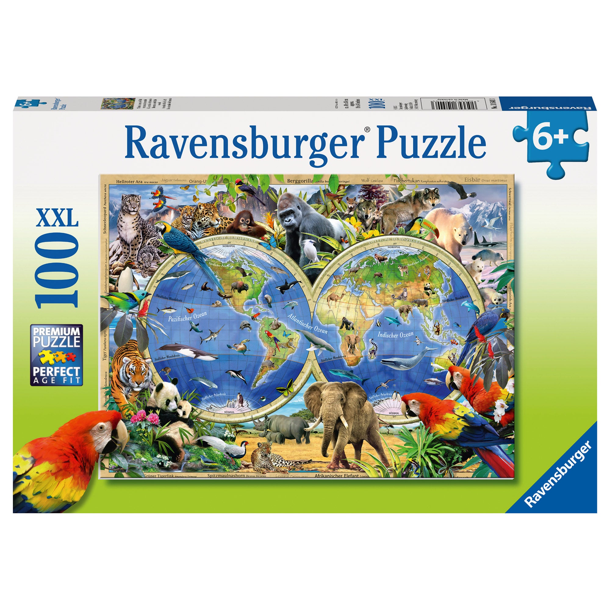 PUZZLE ANIMALELE LUMII, 100 PIESE - RAVENSBURGER (RVSPC10540) - Libelula Vesela - Jucarii
