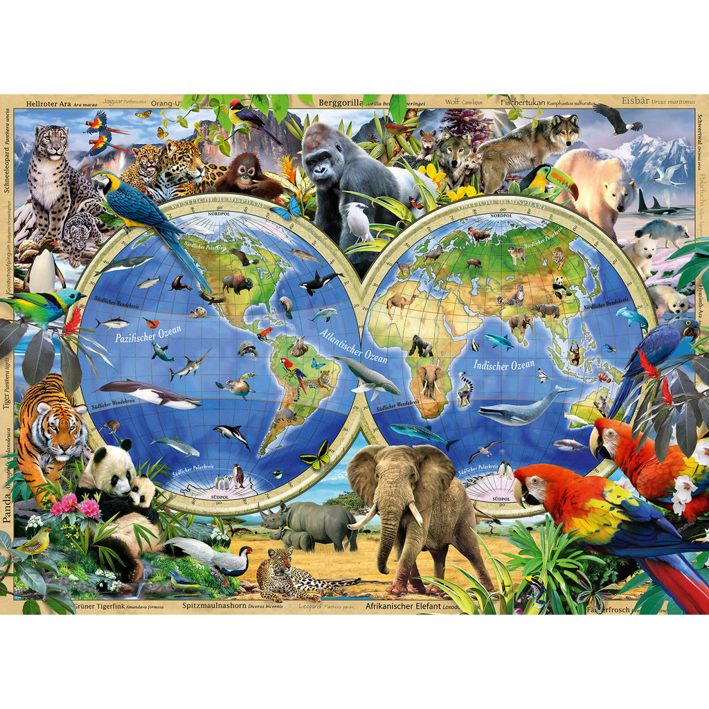 PUZZLE ANIMALELE LUMII, 100 PIESE - RAVENSBURGER (RVSPC10540) - Libelula Vesela - Jucarii