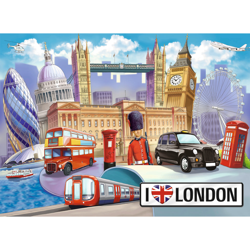 PUZZLE LONDRA, 100 PIESE - RAVENSBURGER (RVSPC10607) - Libelula Vesela - Jucarii