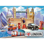 PUZZLE LONDRA, 100 PIESE - RAVENSBURGER (RVSPC10607) - Libelula Vesela - Jucarii
