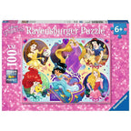 PUZZLE PRINTESELE DISNEY, 100 PIESE - RAVENSBURGER (RVSPC10796) - Libelula Vesela - Jucarii