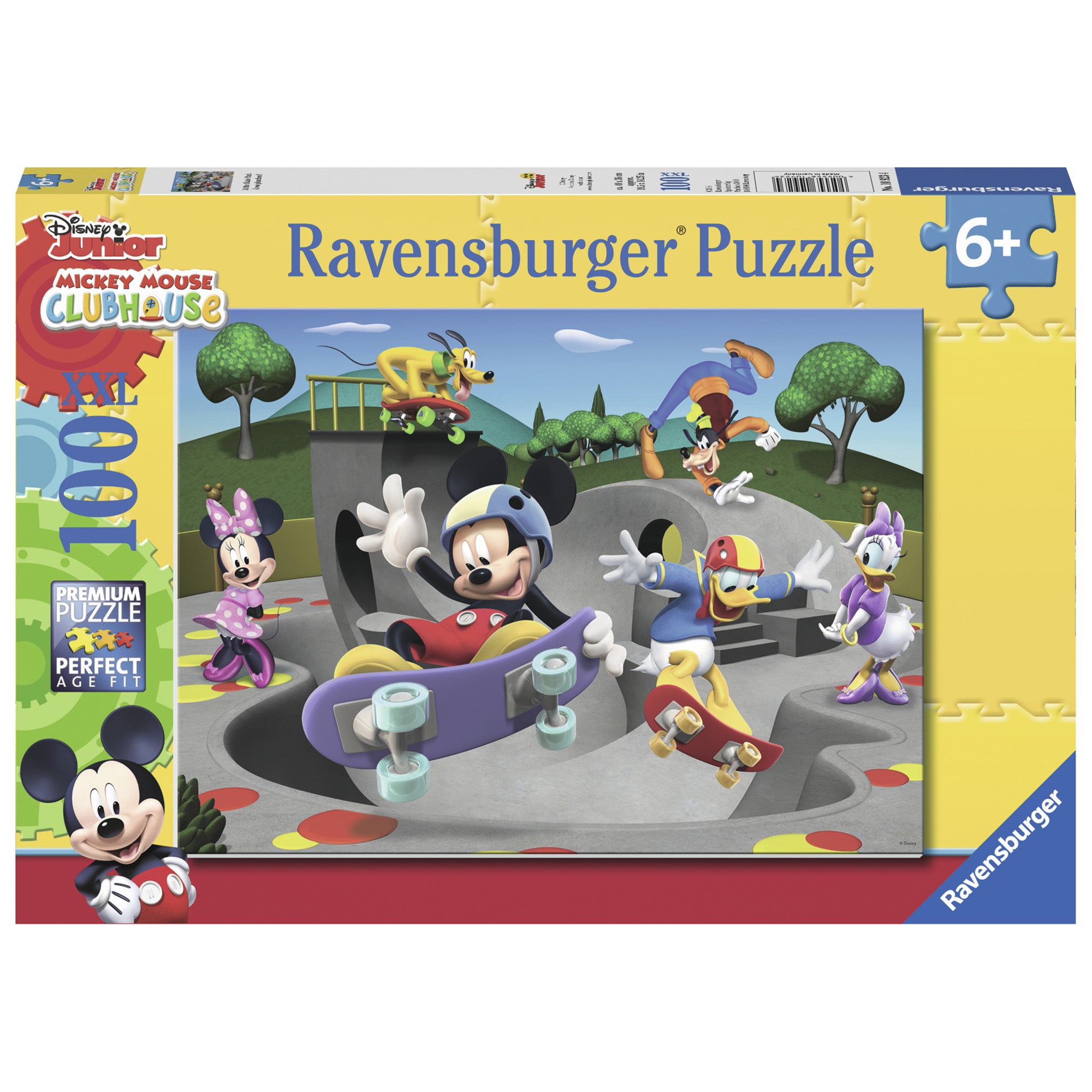 PUZZLE MICKEY CU SKATEBOARD, 100 PIESE - RAVENSBURGER (RVSPC10923) - Libelula Vesela - Jucarii