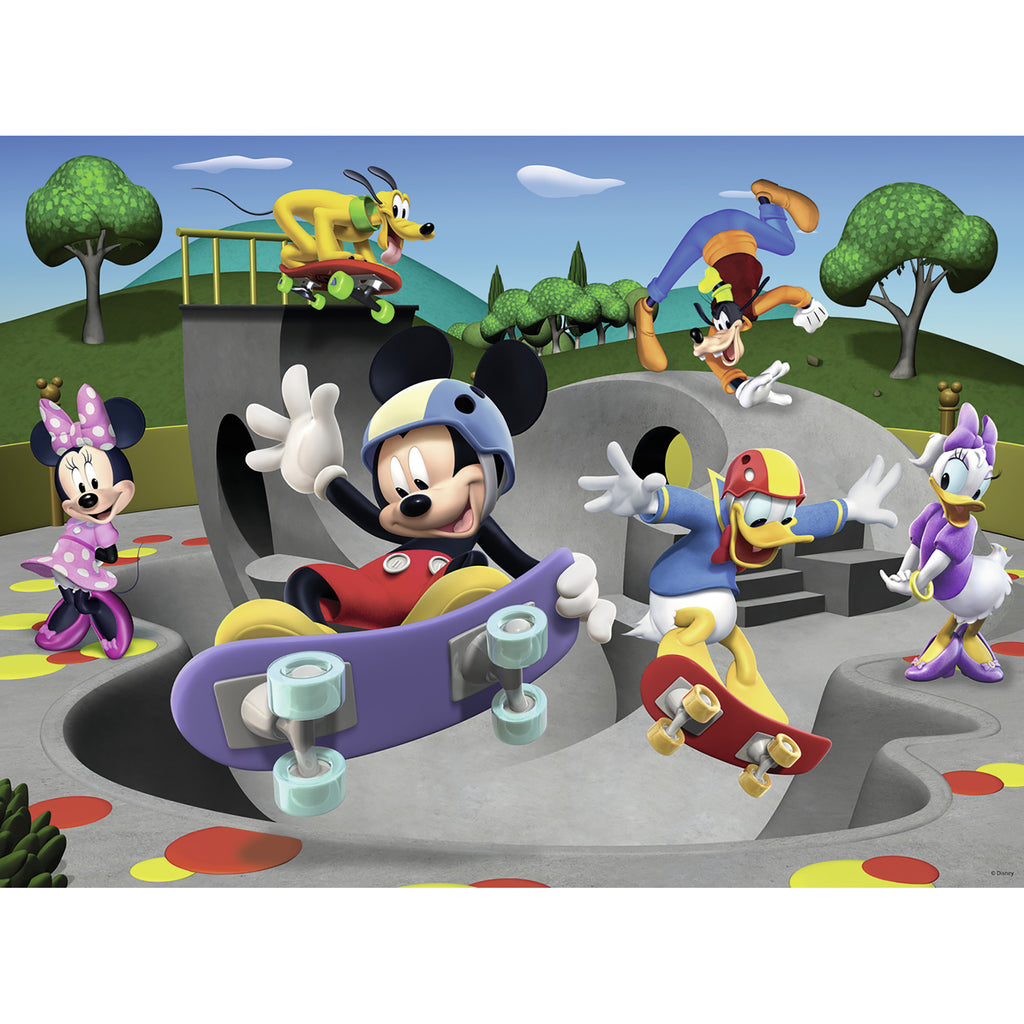 PUZZLE MICKEY CU SKATEBOARD, 100 PIESE - RAVENSBURGER (RVSPC10923) - Libelula Vesela - Jucarii