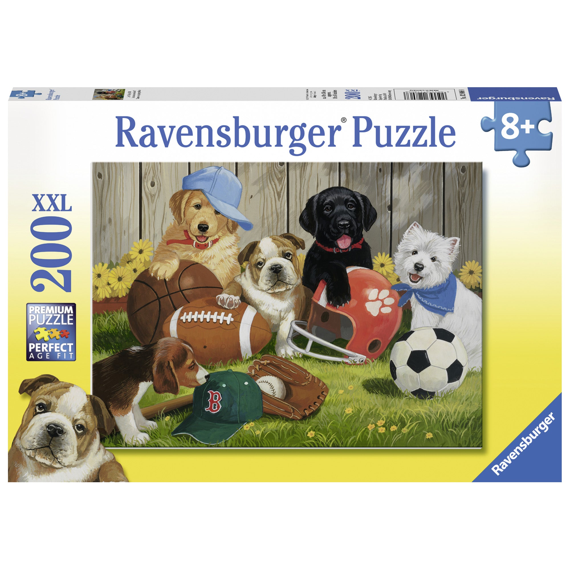 PUZZLE CATELUSI SPORTIVI, 200 PIESE - RAVENSBURGER (RVSPC12806) - Libelula Vesela - Jucarii