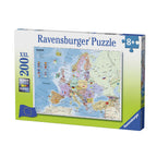 PUZZLE HARTA EUROPEI, 200 PIESE - RAVENSBURGER (RVSPC12841) - Libelula Vesela - Jucarii