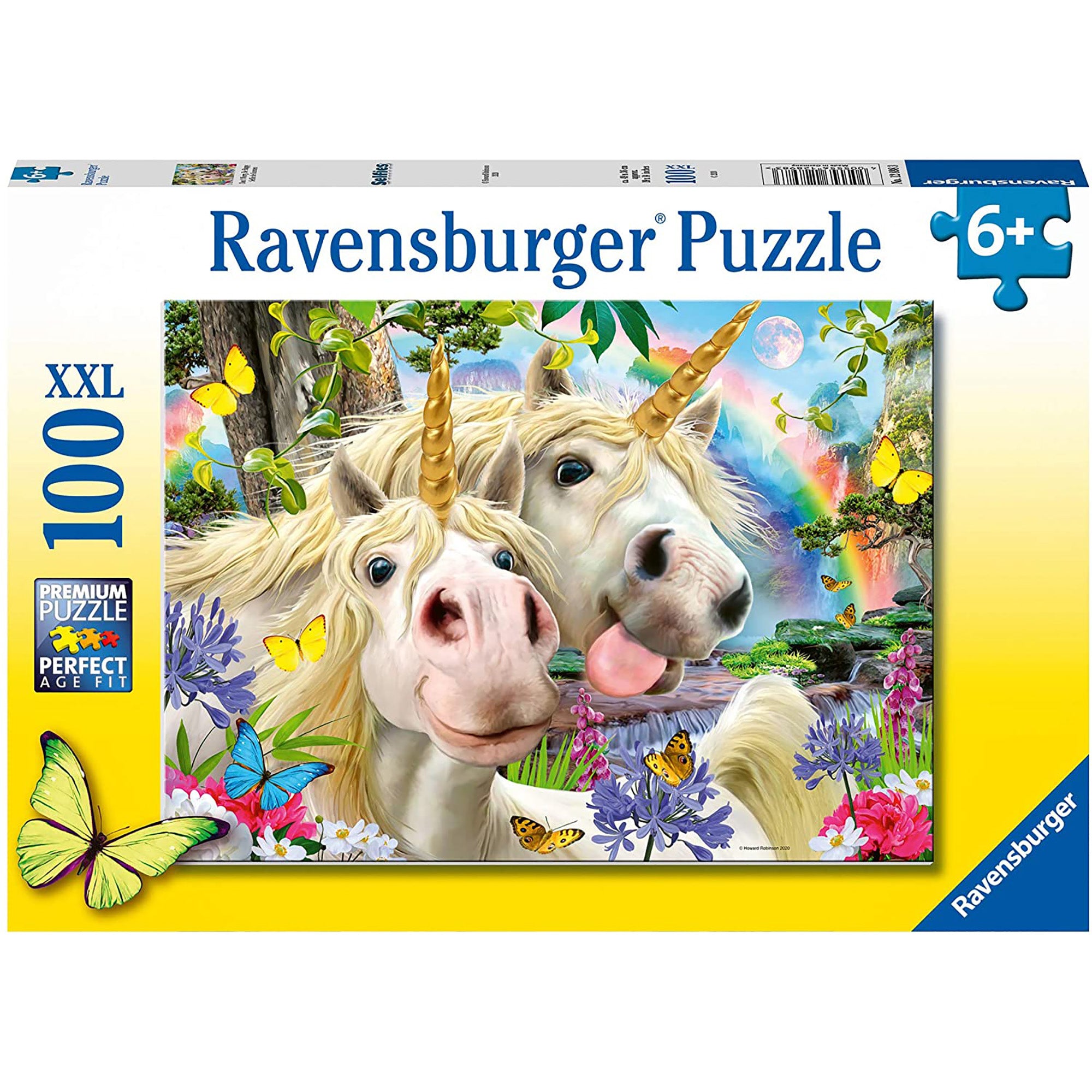 PUZZLE SELFIE CU UNICORNI, 100 PIESE - RAVENSBURGER (RVSPC12898) - Libelula Vesela - Jucarii