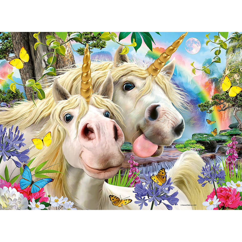 PUZZLE SELFIE CU UNICORNI, 100 PIESE - RAVENSBURGER (RVSPC12898) - Libelula Vesela - Jucarii