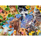 PUZZLE PORTRET CU ANIMALE, 200 PIESE - RAVENSBURGER (RVSPC12902) - Libelula Vesela - Jucarii