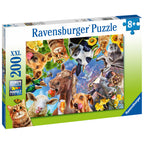 PUZZLE PORTRET CU ANIMALE, 200 PIESE - RAVENSBURGER (RVSPC12902) - Libelula Vesela - Jucarii