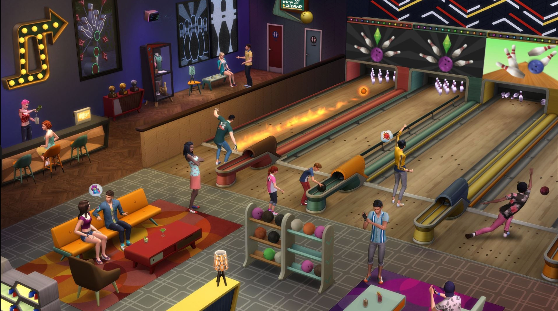 THE SIMS 4 - BOWLING NIGHT STUFF - EXPANSION PACK - PC - ORIGIN - MULTILANGUAGE - EU - Libelula Vesela - Jocuri video