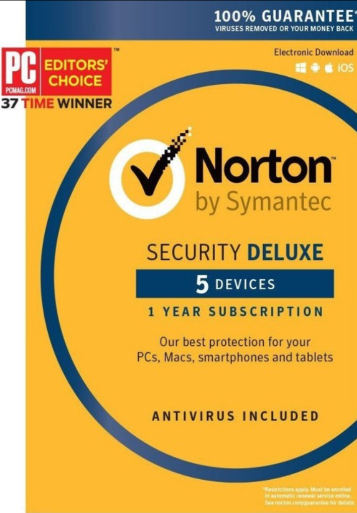 NORTON SECURITY DELUXE 2020 KEY (1 YEAR / 5 DEVICES) - OFFICIAL WEBSITE - PC - EU - MULTILANGUAGE - Libelula Vesela - Software