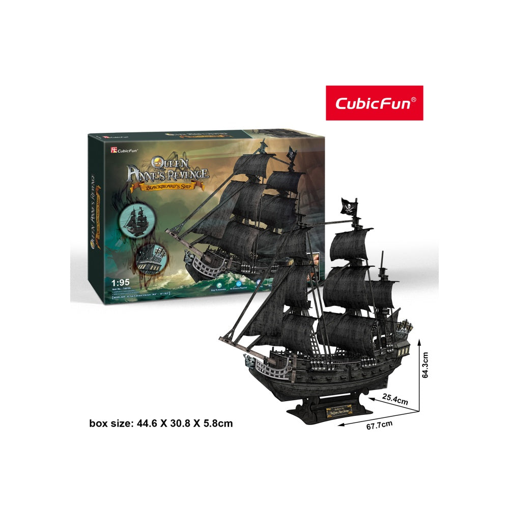 PUZZLE 3D NAVA MARE QUEEN ANNE 308 PIESE - CUBICFUN (CUT4018H) - Libelula Vesela - Jucarii