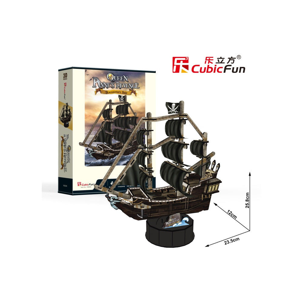 PUZZLE 3D NAVA QUEEN ANNE 100 PIESE - CUBICFUN (CUT4035H) - Libelula Vesela - Jucarii