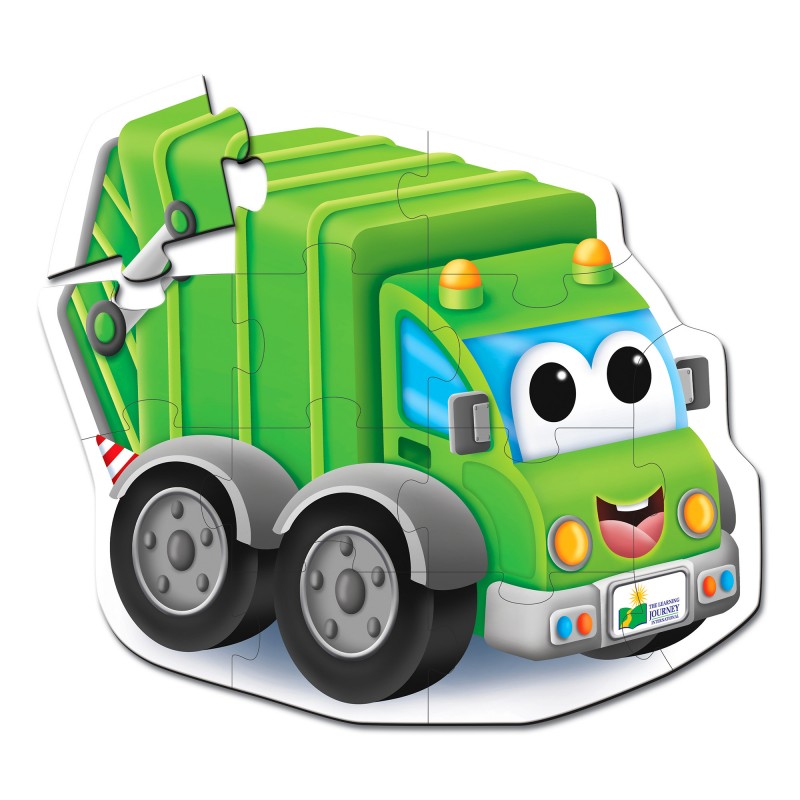 PRIMUL MEU PUZZLE DE PODEA - CAMION DE RECICLAT - THE LEARNING JOURNEY (TLJ128541) - Libelula Vesela - Jucarii