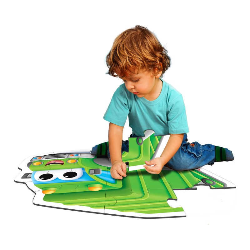 PRIMUL MEU PUZZLE DE PODEA - CAMION DE RECICLAT - THE LEARNING JOURNEY (TLJ128541) - Libelula Vesela - Jucarii
