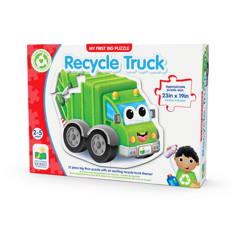 PRIMUL MEU PUZZLE DE PODEA - CAMION DE RECICLAT - THE LEARNING JOURNEY (TLJ128541) - Libelula Vesela - Jucarii