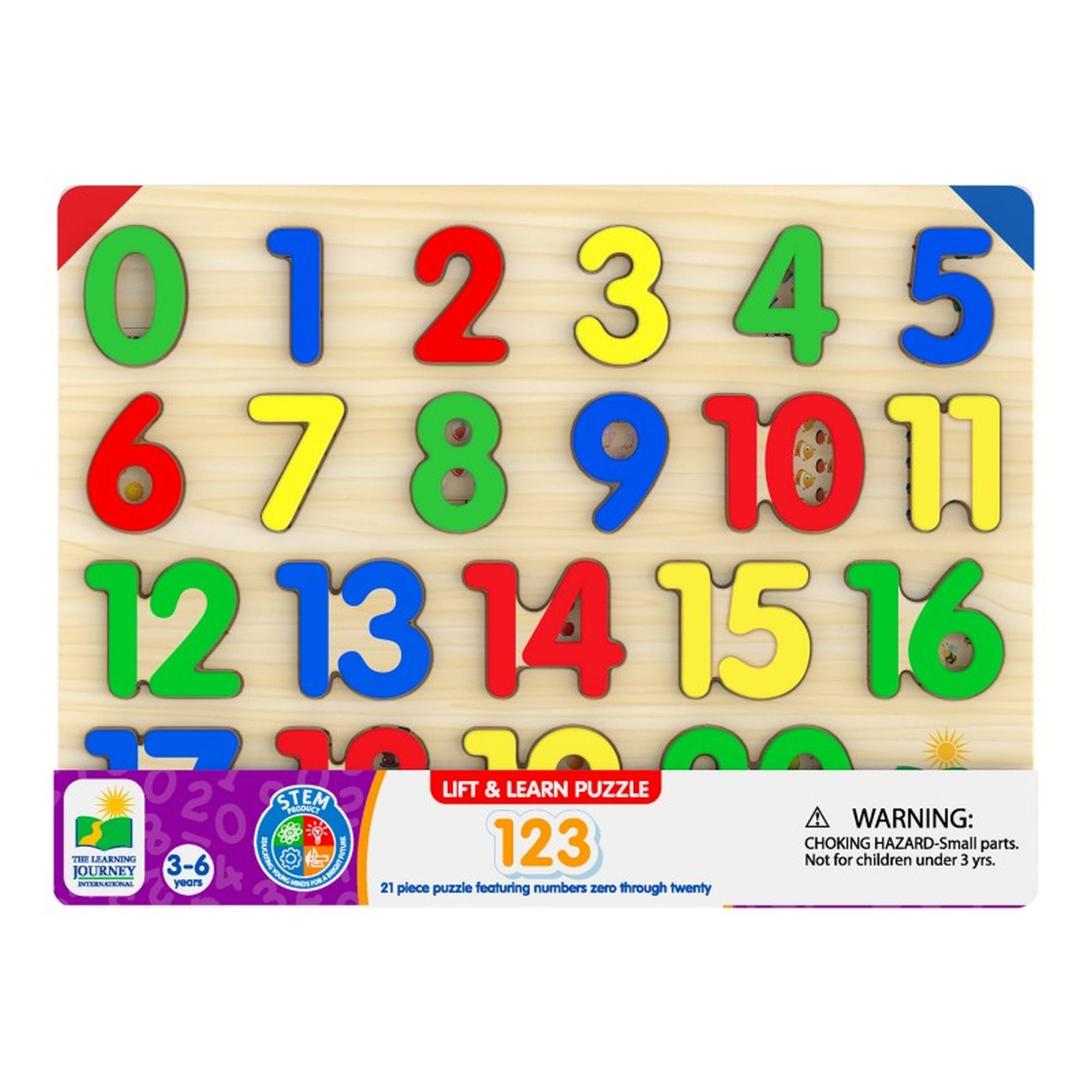 PUZZLE - SA INVATAM NUMERELE 1-20 - THE LEARNING JOURNEY (285275) - Libelula Vesela - Jucarii