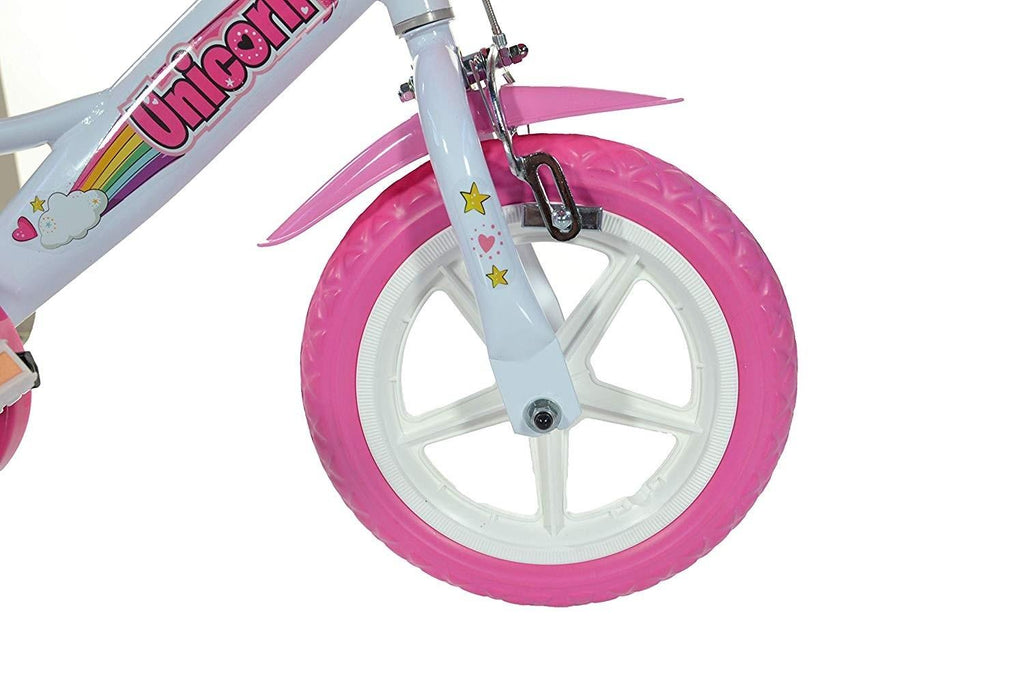 BICICLETA COPII 12'' - UNICORN - DINO BIKES (124RL-UN) Libelula Vesela Jucarii