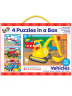 SET 4 PUZZLE-URI VEHICULE (4, 6, 8, 12 PIESE) (1004009) - Libelula Vesela - Jucarii