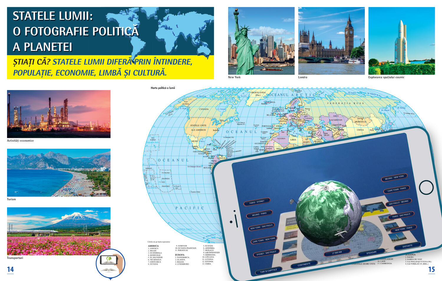 ATLAS GEOGRAFIC SCOLAR. CUNOASTEREA TERREI PRIN REALITATEA AUGMENTATA - CORINT (CEDU401) - Libelula Vesela - Carti