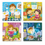 PUZZLE 4 IN 1 - ACTIVITATILE ZILNICE (12, 16, 20, 24 PIESE) - DODO (DO300130) - Libelula Vesela - Jucarii