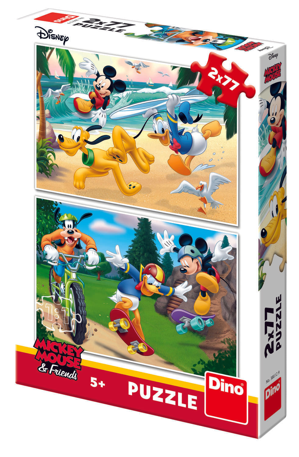 PUZZLE 2 IN 1 - MICKEY CAMPIONUL (77 PIESE) - DINO TOYS (386129) Libelula Vesela Jucarii