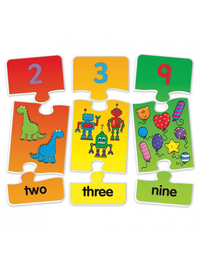 PUZZLE CU NUMERE (3 PIESE) (1105050) - Libelula Vesela - Jucarii