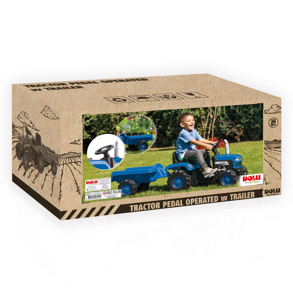 PRIMUL MEU TRACTOR CU REMORCA (ALBASTRU) - DOLU (D8253) - Libelula Vesela - Jucarii
