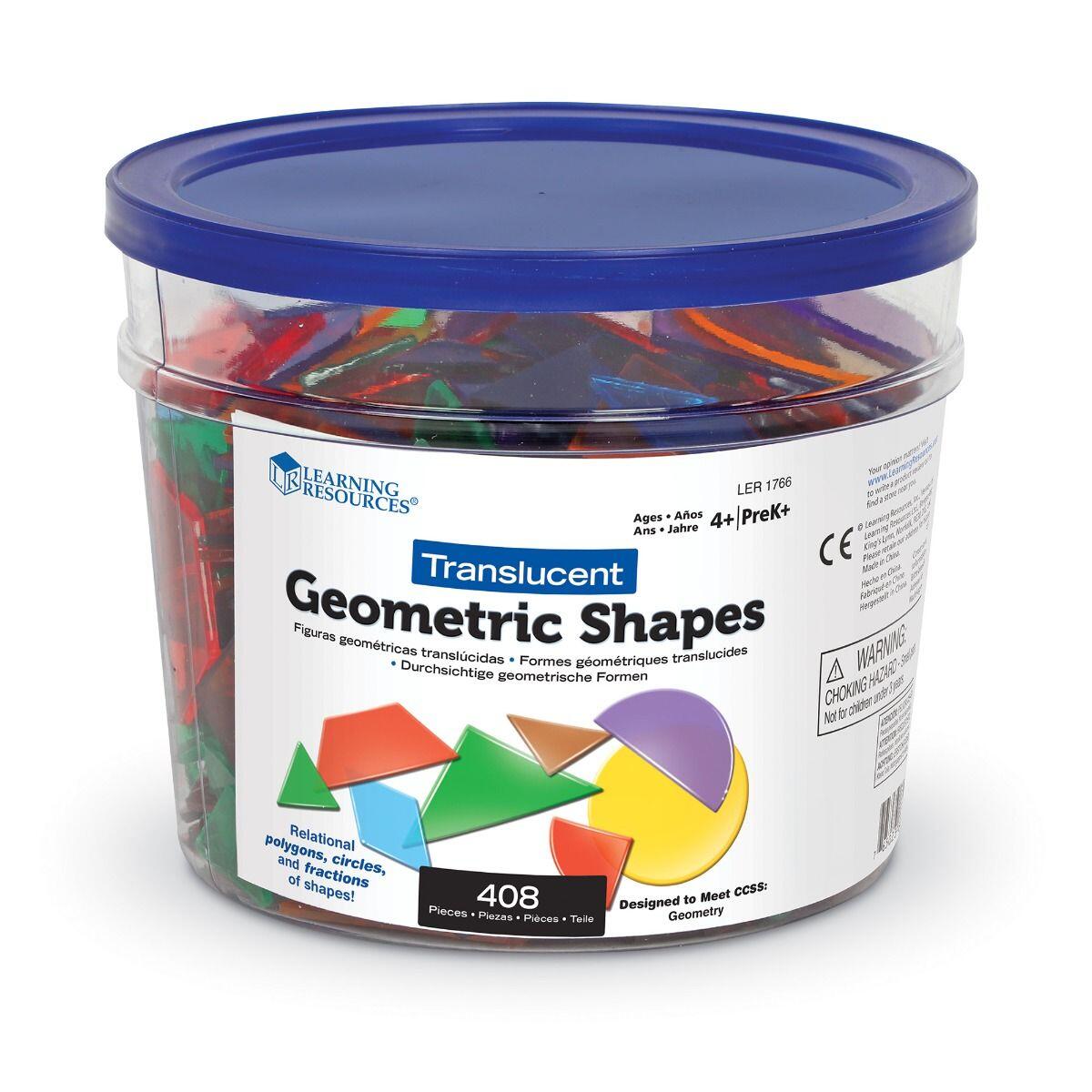 FORME GEOMETRICE TRANSPARENTE (408 PIESE) - LEARNING RESOURCES (LER1766) - Libelula Vesela - Jucarii