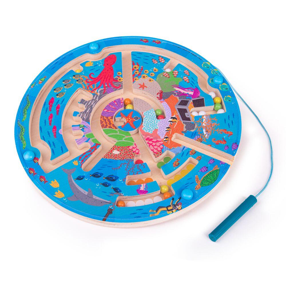 PUZZLE LABIRINT - OCEANUL - BIGJIGS TOYS (34012) - Libelula Vesela - Jucarii