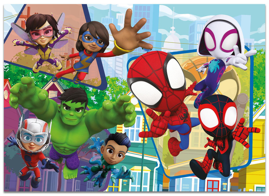 PUZZLE DE COLORAT MAXI - PAIENJENELUL MARVEL SI PRIETENII LUI UIMITORI (4 X 48 DE PIESE) - LISCIANI (L100378) - Libelula Vesela - Jucarii