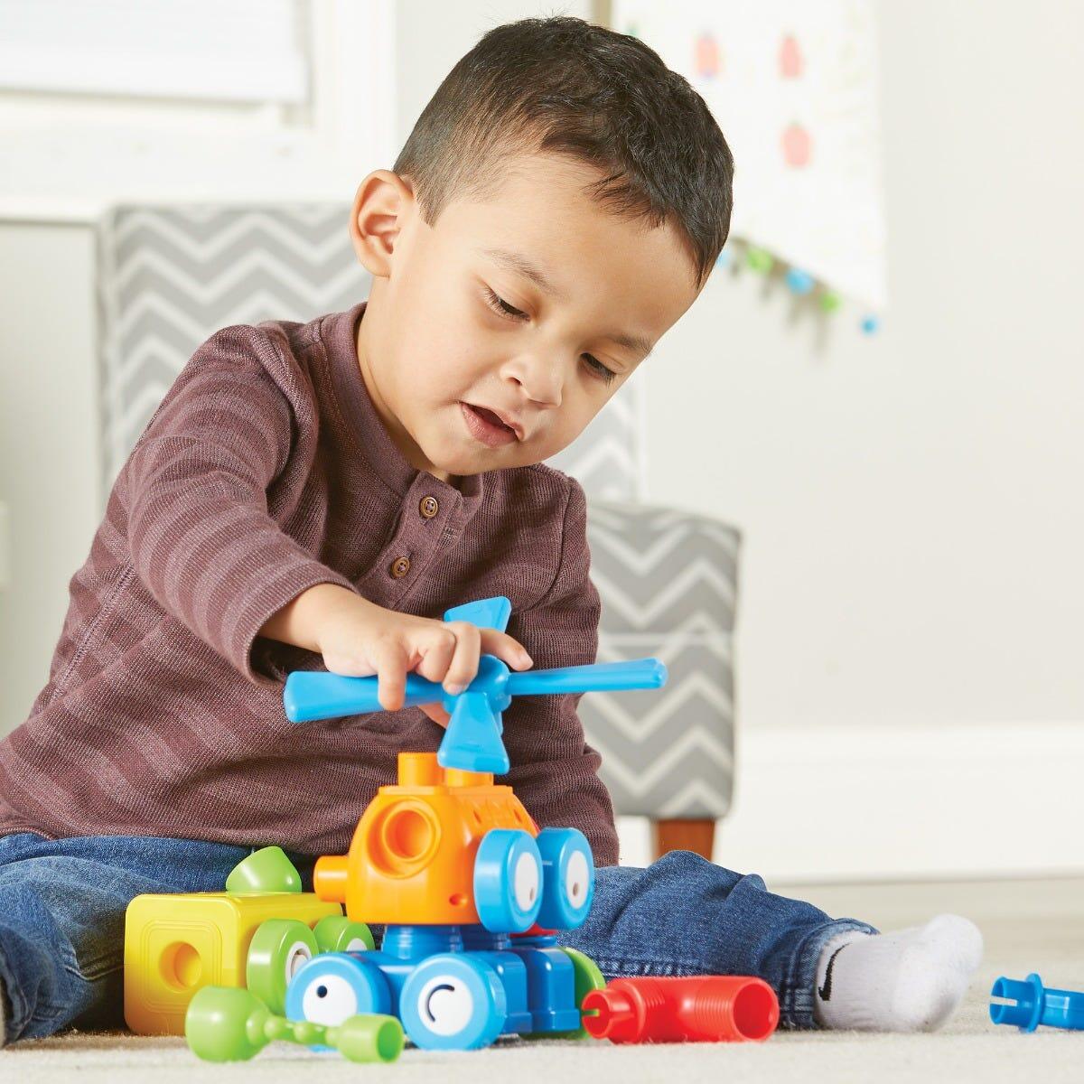 HAI SA CONSTRUIM - 1, 2, 3  ROBOTEL COLORAT - LEARNING RESOURCES (LER2869) - Libelula Vesela - Jucarii