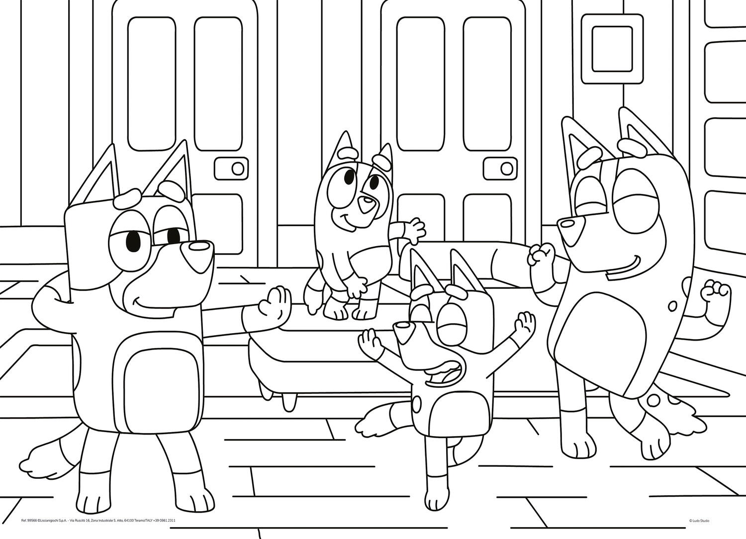 PUZZLE DE COLORAT - BLUEY (24 DE PIESE) - LISCIANI (L99566) - Libelula Vesela - Jucarii