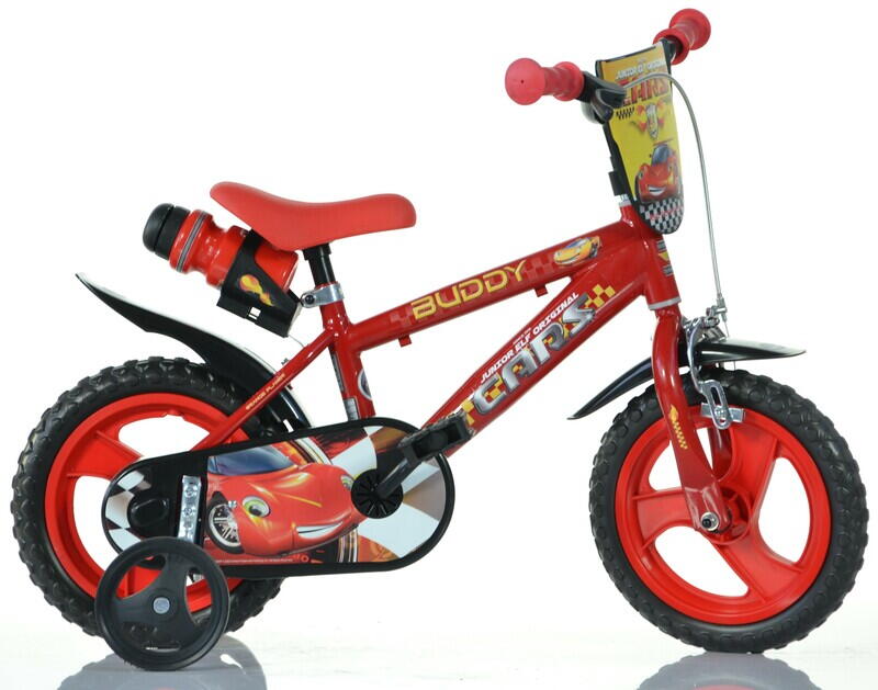 BICICLETA COPII 12 " JUNIOR ELF CARS - DINO BIKES (412UL-CR) - Libelula Vesela - Jucarii