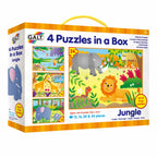 SET 4 PUZZLE-URI JUNGLA (12, 16, 20, 24 PIESE) - GALT (1005071) - Libelula Vesela - Jucarii