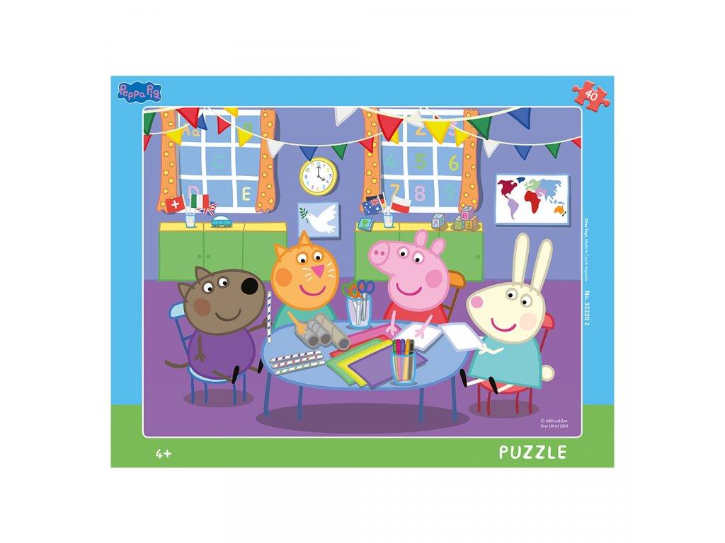 PUZZLE CU RAMA - PURCELUSA PEPPA (40 PIESE) - DINO TOYS (322202) - Libelula Vesela - Jucarii
