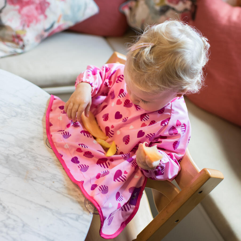 BAVETA CU MANECI SI VENTUZE  - INIMIOARE - TIDY TOT (CCLH) - Libelula Vesela - Puericultura