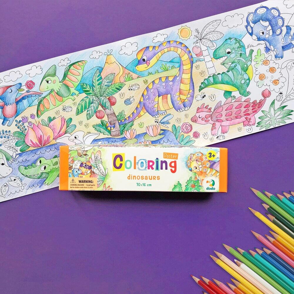 POSTER DE COLORAT - DINOZAURI - DODO (DO300328) - Libelula Vesela - Jucarii