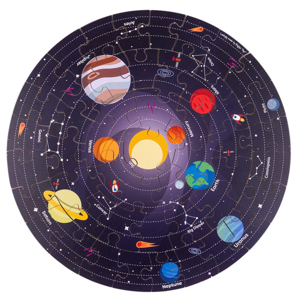 PUZZLE DE PODEA 360° - SISTEMUL SOLAR - BIGJIGS TOYS (33004) - Libelula Vesela - Jucarii