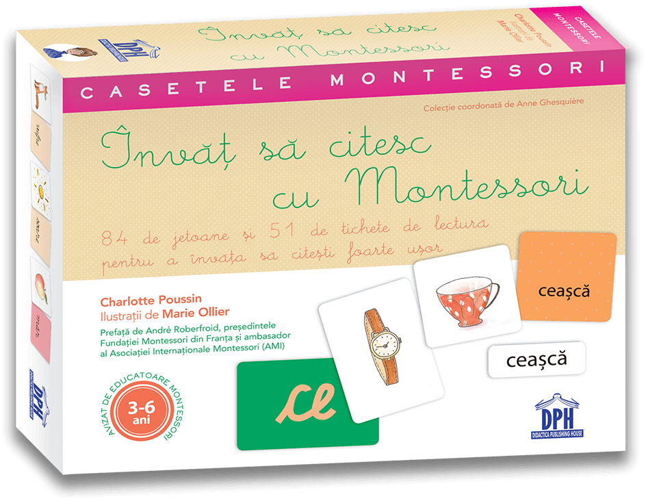 CASETELE MONTESSORI - INVAT SA CITESC CU MONTESSORI - DPH (978-606-048-135-5) - Libelula Vesela - Carti