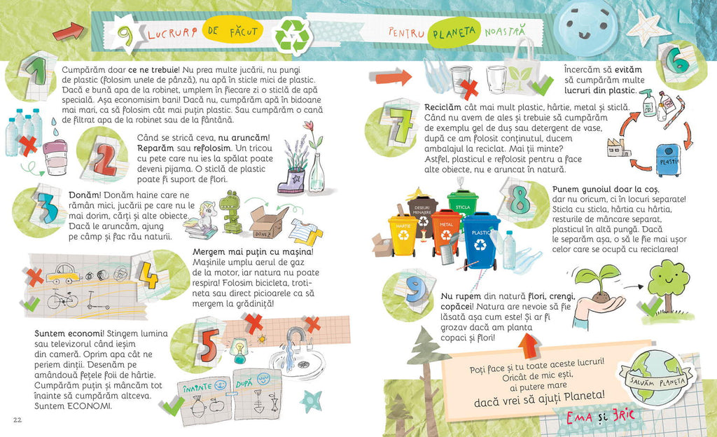 PLANETA E CASA NOASTRA! EMA SI ERIC RECICLEAZA - DPH (978-606-048-536-0) - Libelula Vesela - Jucarii