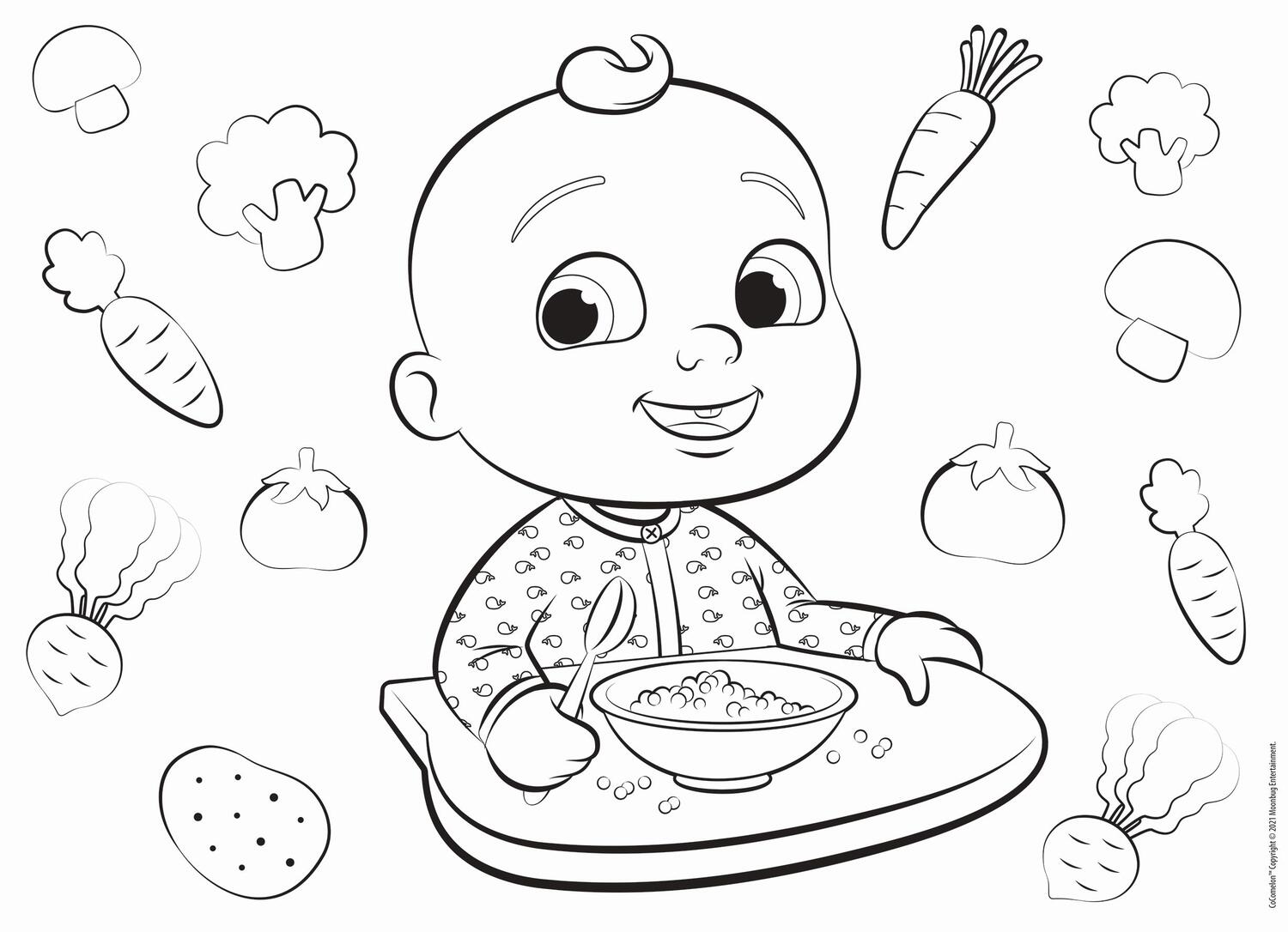 PUZZLE DE COLORAT MAXI - COCOMELON LA MASA (60 PIESE) - LISCIANI (L91072) - Libelula Vesela - Jucarii