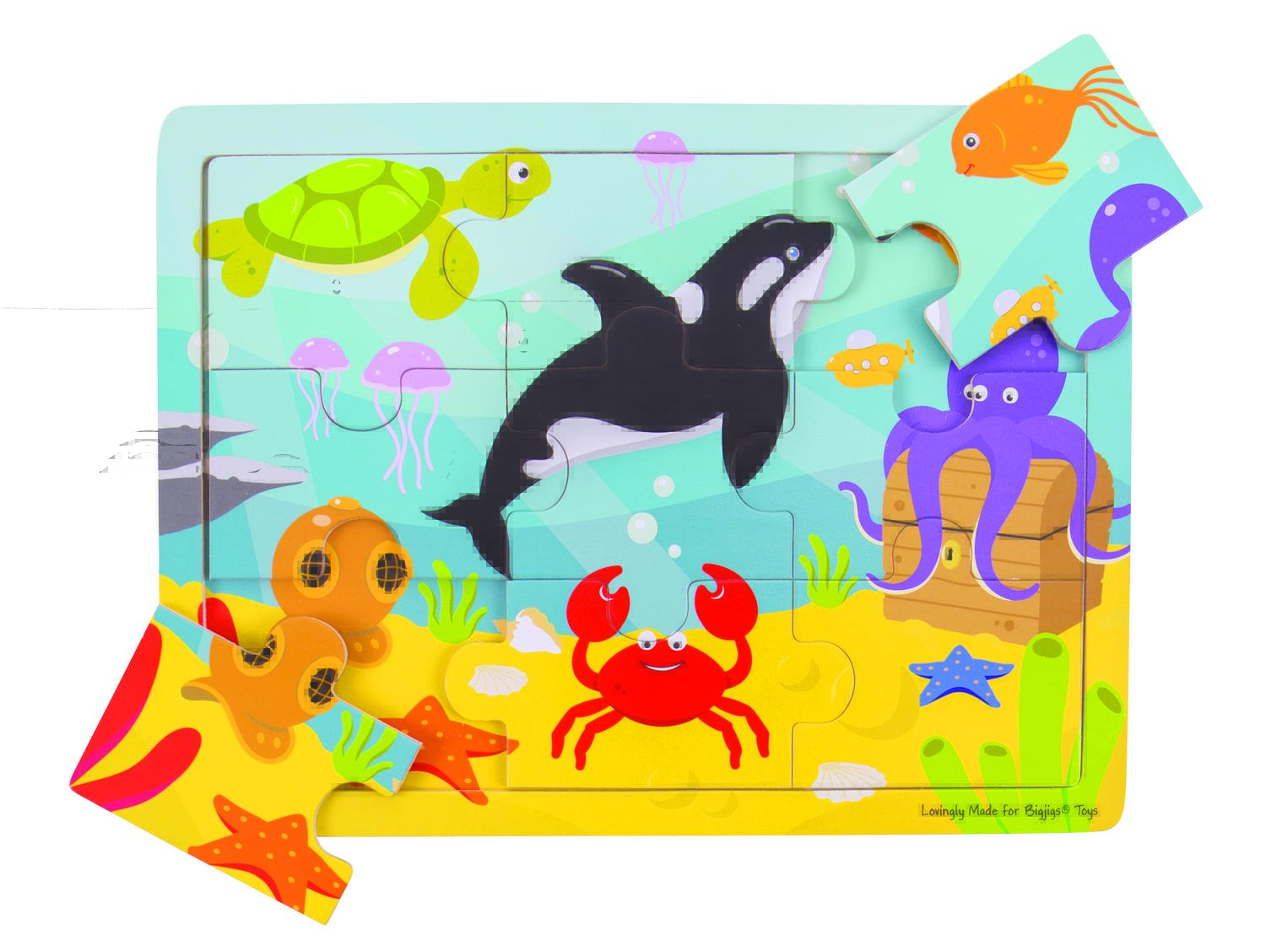 PUZZLE - LUMEA ACVATICA - BIGJIGS (BJ220) - Libelula Vesela - Jucarii