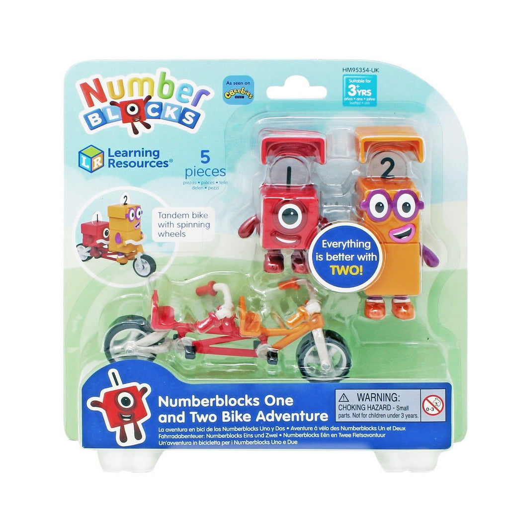 SET FIGURINE NUMBERBLOCKS - AVENTURI PE BICICLETA CU UNU & DOI - HAND2MIND (HM95354-UK) - Libelula Vesela - Jucarii