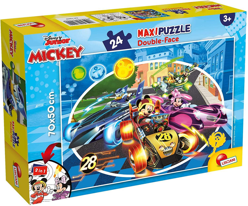 PUZZLE DE COLORAT - MICKEY IN CURSA (24 PIESE) - LISCIANI (L74099) - Libelula Vesela - Jucarii