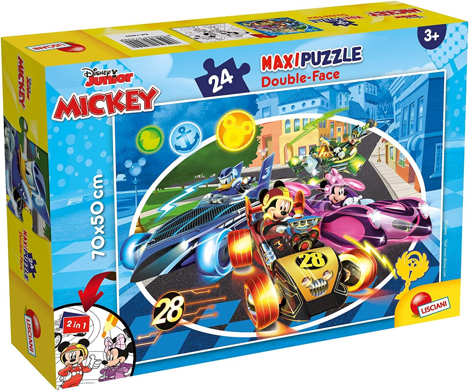 PUZZLE DE COLORAT - MICKEY IN CURSA (24 PIESE) - LISCIANI (L74099) - Libelula Vesela - Jucarii